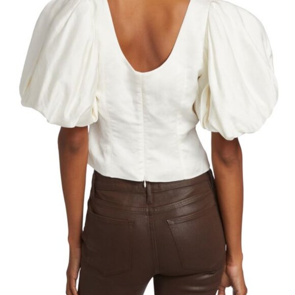 Frame ! Puff Sleeve U-Neck Top ( L ) - Picture 2 of 10